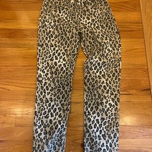 GAP Leopard Print Skinny Ankle Pants